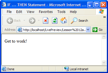 Wpt If Then Statement